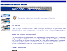 Tablet Screenshot of koinonia-fellowship.org